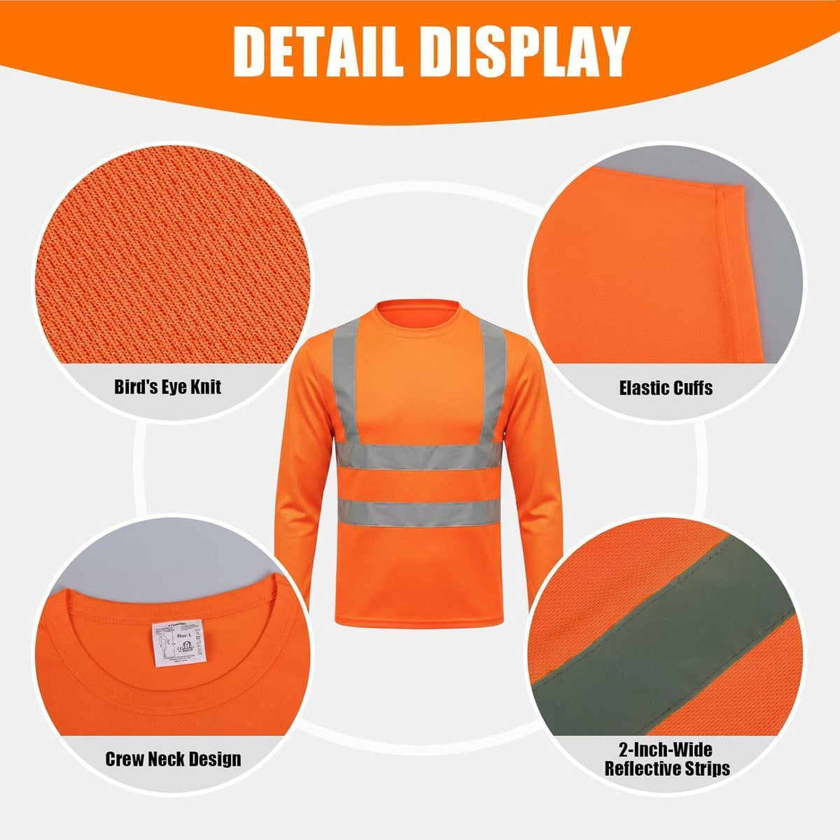 Warnschutz T-Shirt XXL Orange – Atmungsaktiv & Reflektierend