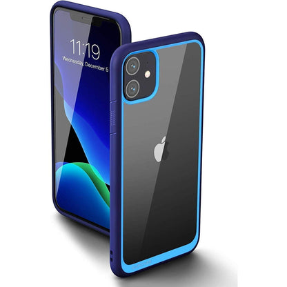 iPhone 11 Hülle Transparent Slim Case Blau 6.1 Zoll