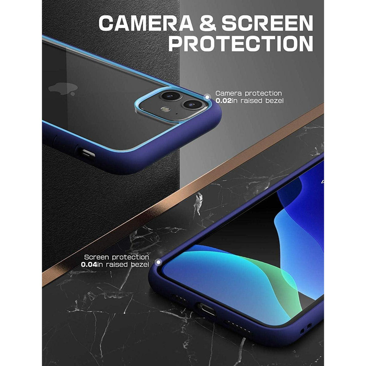 iPhone 11 Hülle Transparent Slim Case Blau 6.1 Zoll