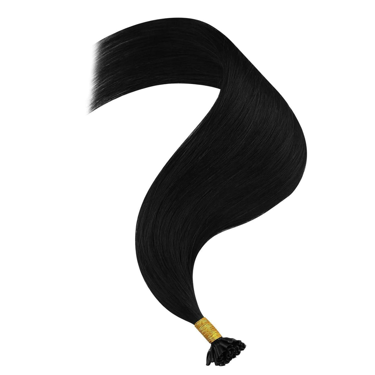 Echthaar Bondings Schwarz - Keratin U Tip Extensions 55cm