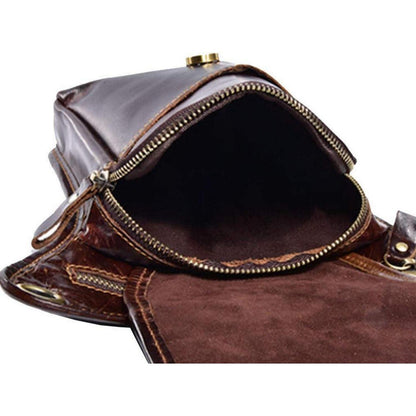 Leder Beintasche Vintage für Herren & Damen – Bauchtasche Outdoor
