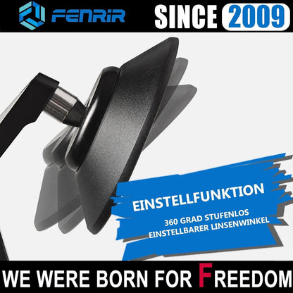Motorrad Runden Lenkerendenspiegel CNC Aluminium Blau