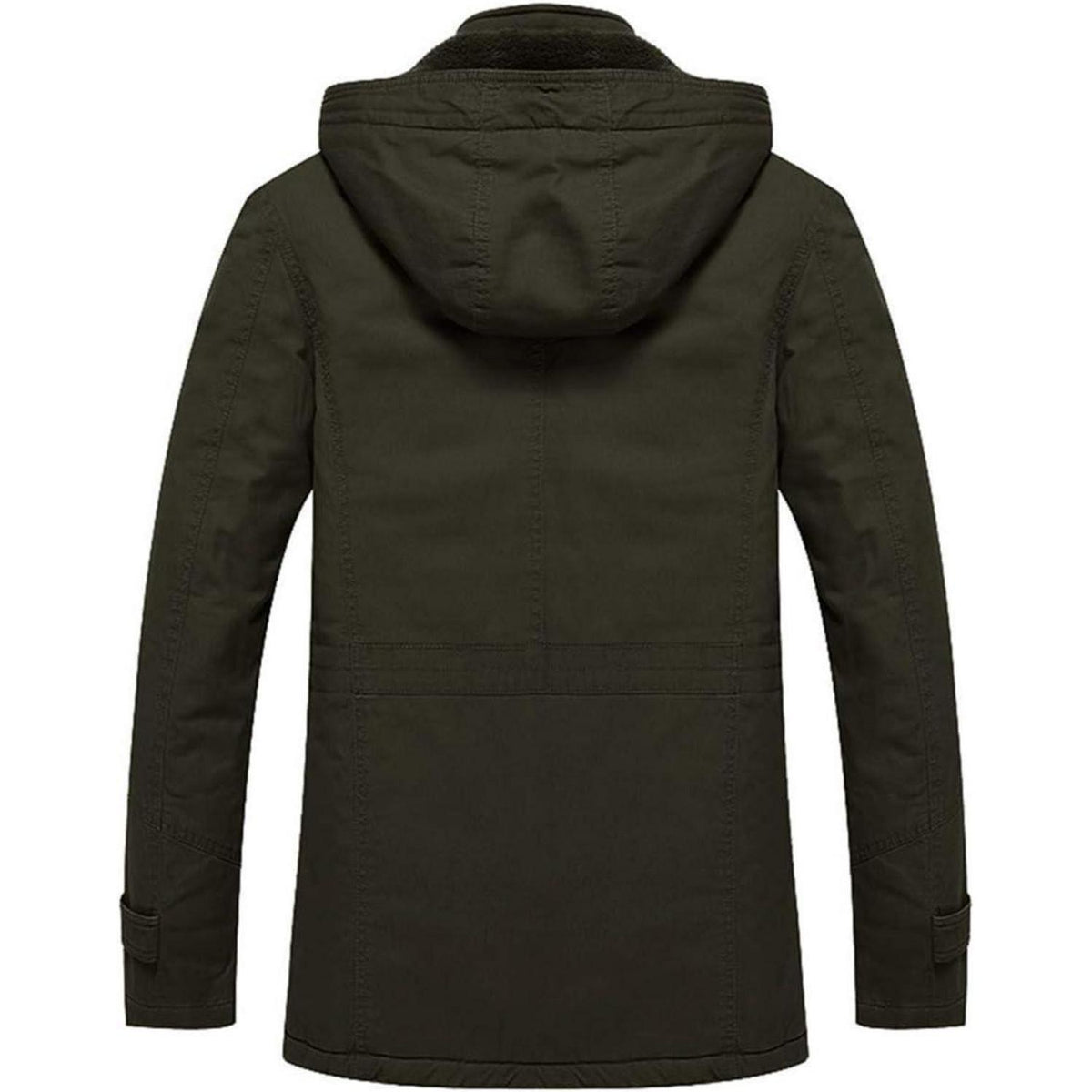 Herren Winterjacke Warm Gefüttert Militärstil Armeegrün 3XL