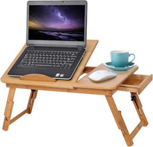 Laptoptisch Betttablett Holz klappbar Schublade Sofa Lesen