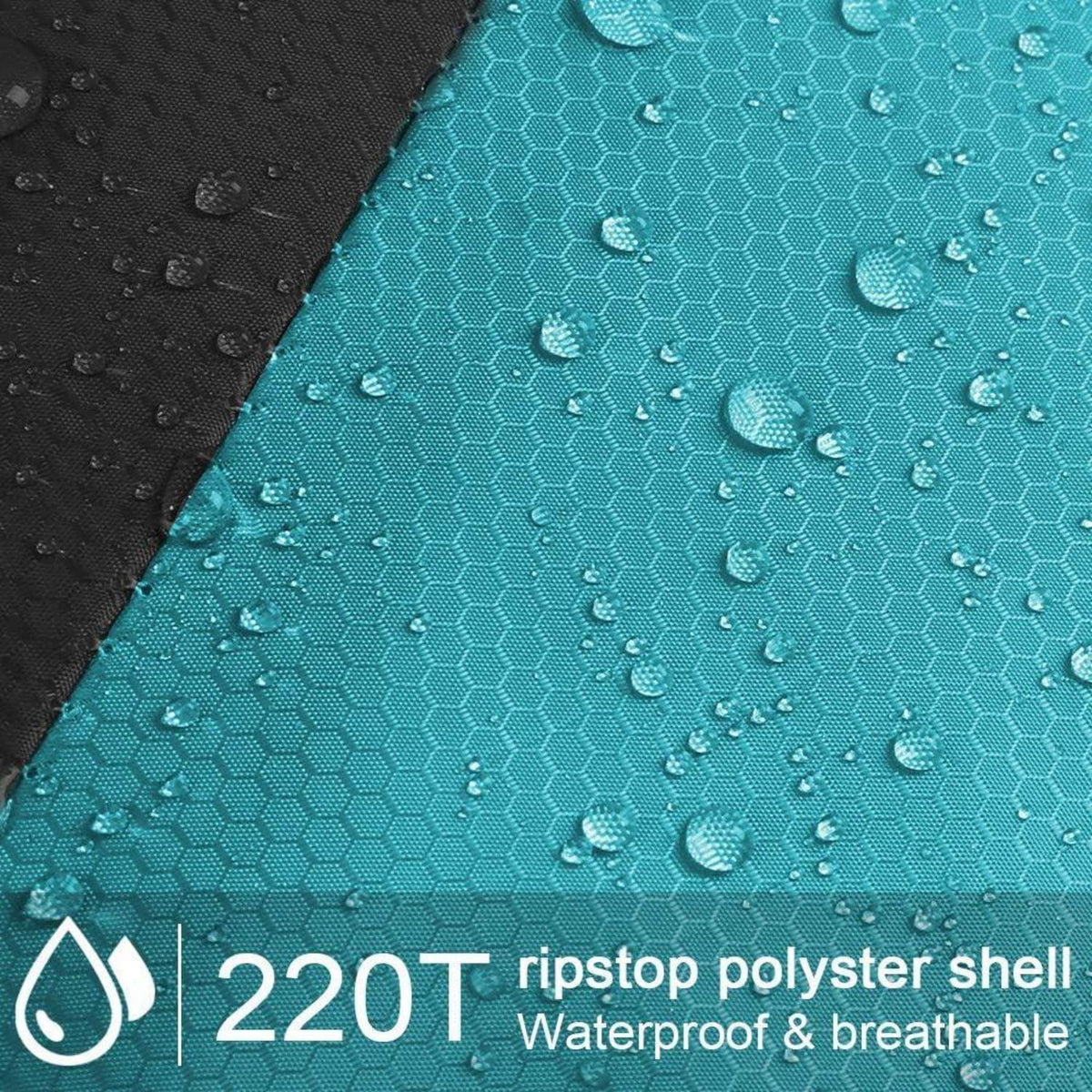 Mumienschlafsack 4 Jahreszeiten -10°C bis 15°C, wasserdicht, ultraleicht, blau-grau