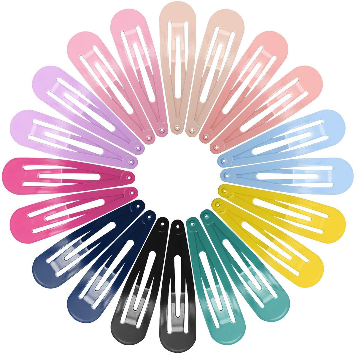 Bunte Haarspangen Set Mädchen 40 Stück Hair Clips Metall 7cm Lang 10