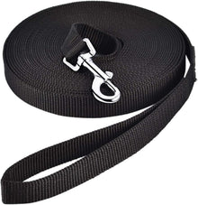 Schleppleine Hund Nylon Trainingsleine D-Karabiner Griffpolster 33m