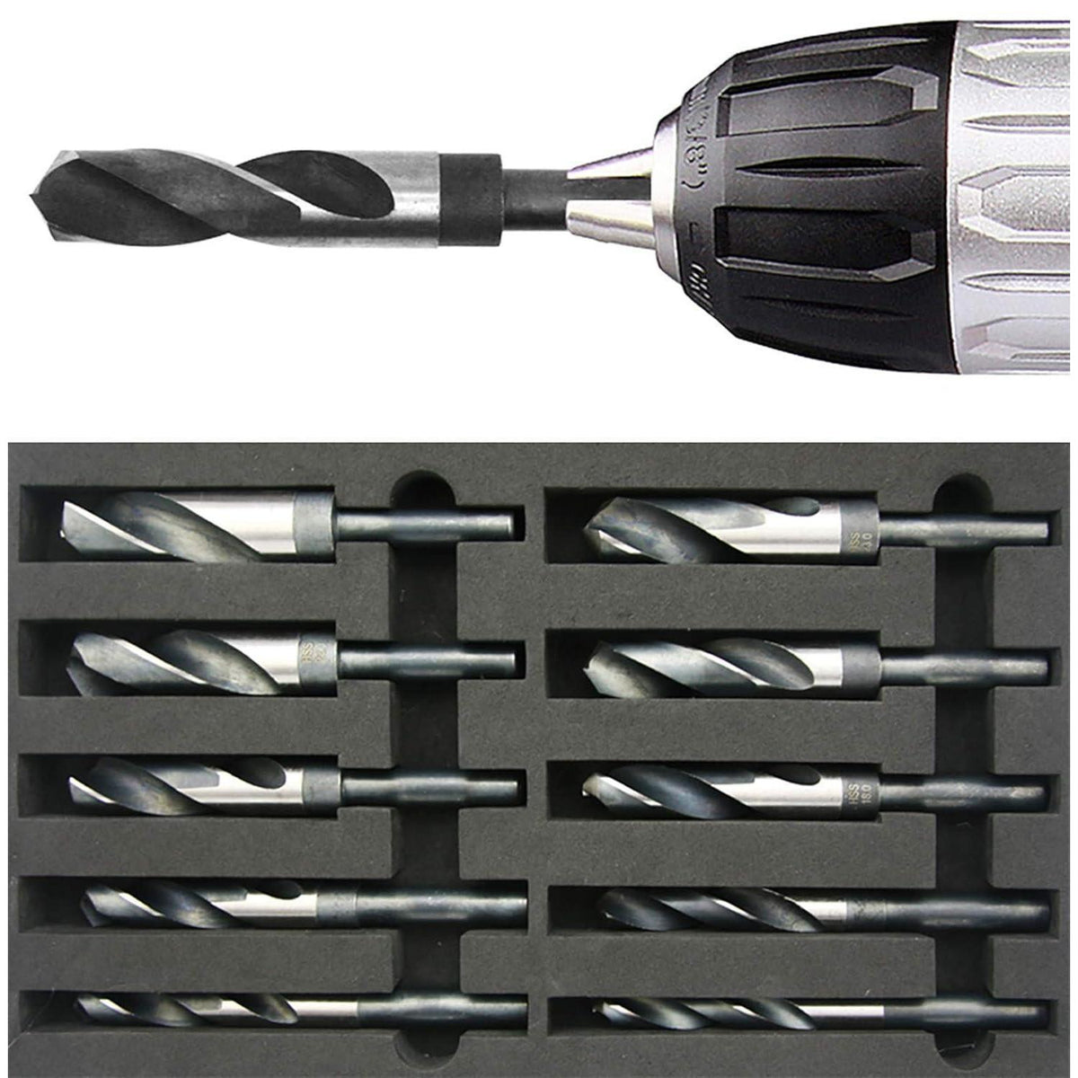 Schmiedebohrer HSS 10-teilig 13-25mm mit Metallkoffer