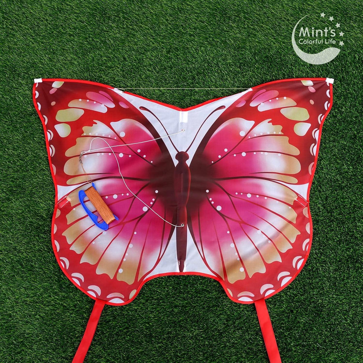 Schmetterling Drachen 40'' x 30'' für Kinder und Erwachsene - Mint's Colorful