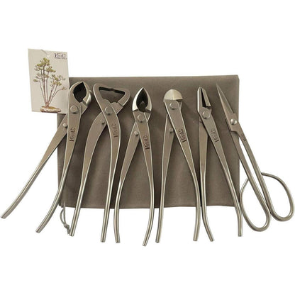 Bonsai-Werkzeug-Set 6-teilig Edelstahl 210mm