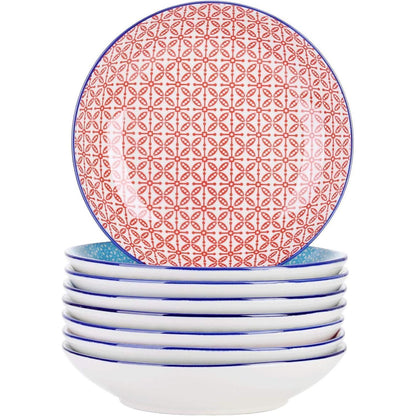 8-teiliges Suppentellerset bunt – Tiefteller 21,5 cm
