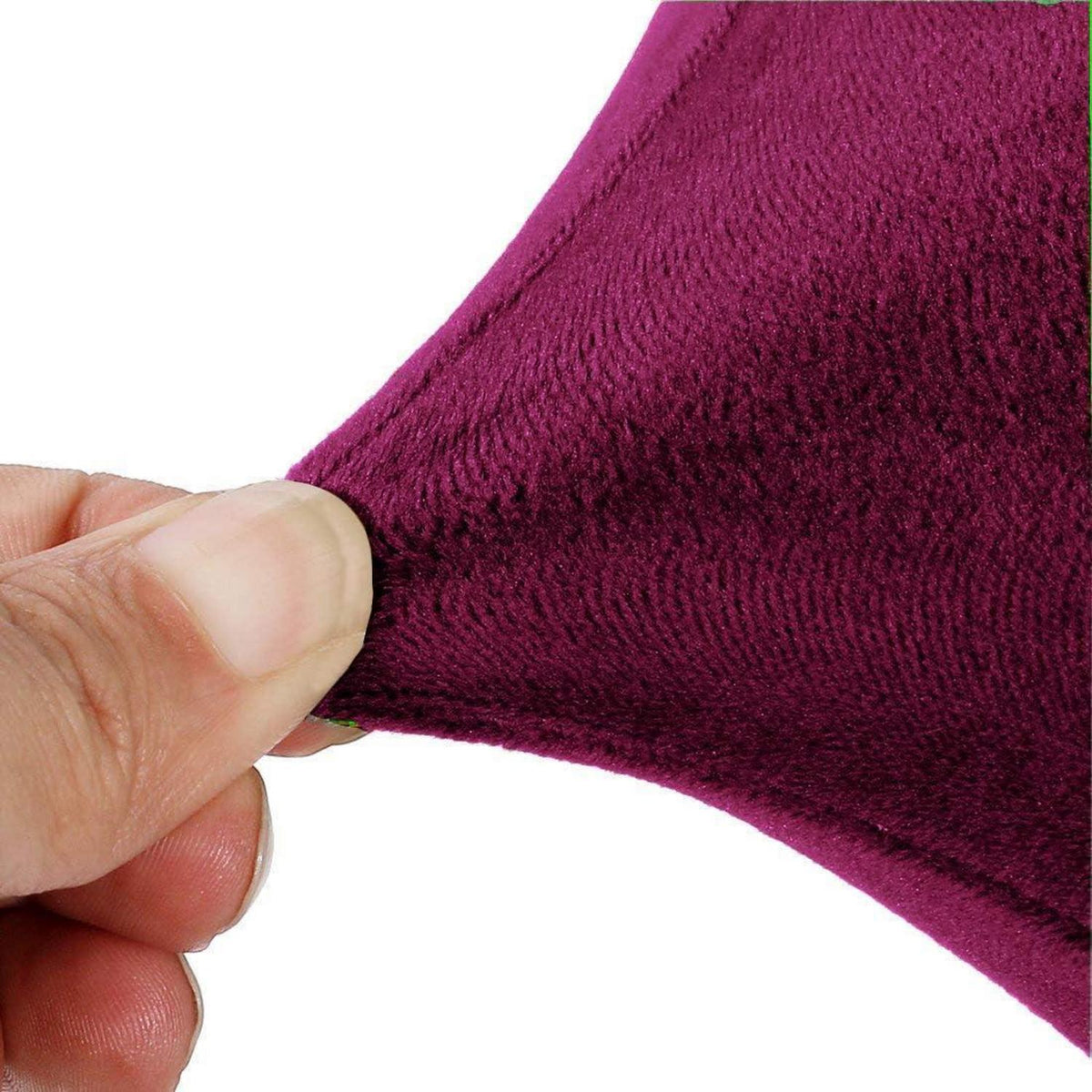 Stuhlbezüge Stretch Samt 6er Set – Esszimmerstuhl Schonbezug Weinrot