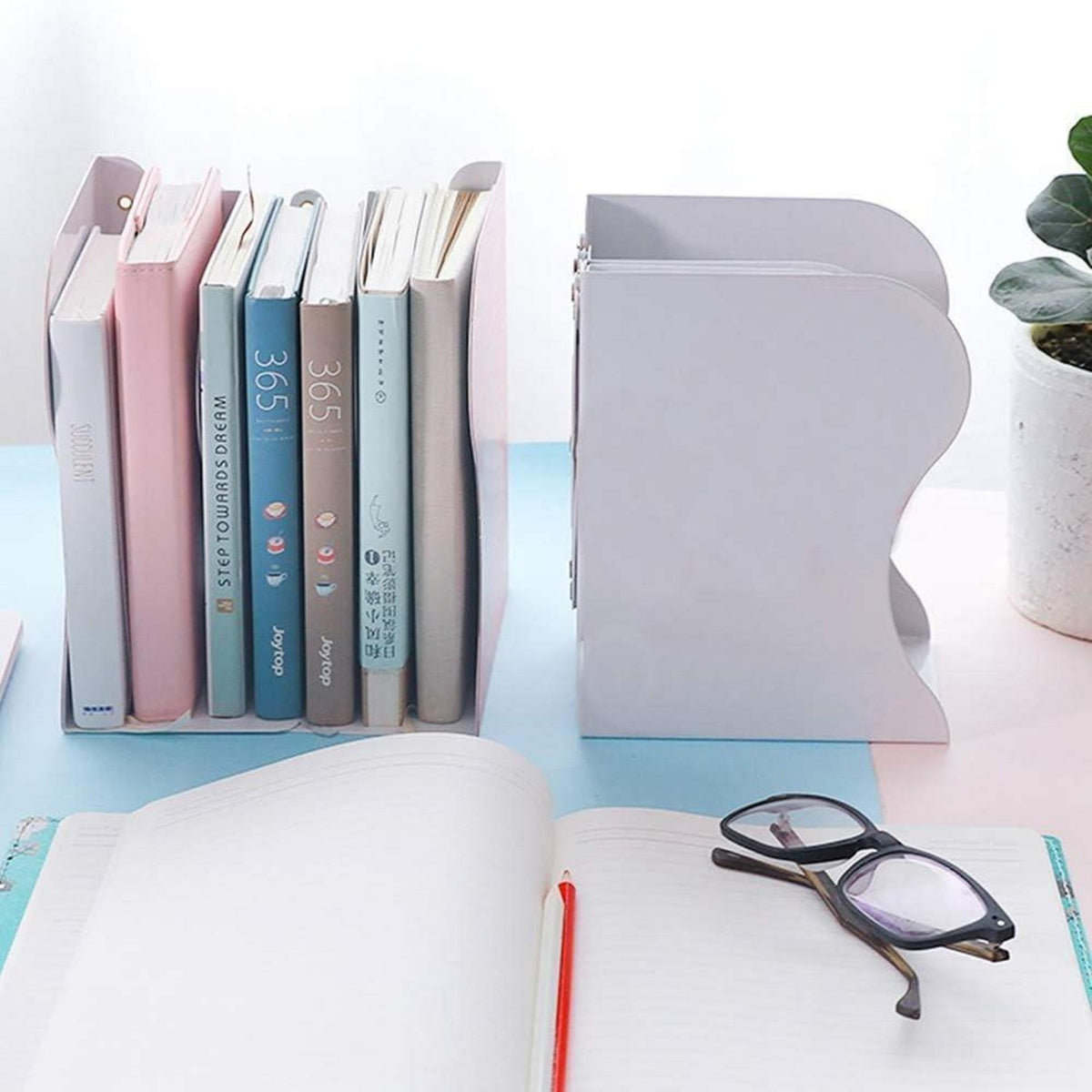 Verstellbare Metall Buchstützen für Bücherregal und