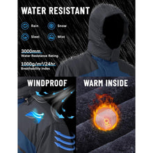Herren Winterjacke wasserdicht winddicht warm gefüttert L Denim Blau