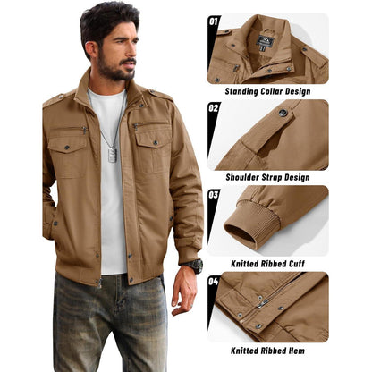 Herren Fleecejacke Winterjacke Warm & Funktional – Outdoor Parka XXL