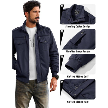 Herren Fleecejacke Winterjacke Warm & Funktional Dunkelblau 3XL