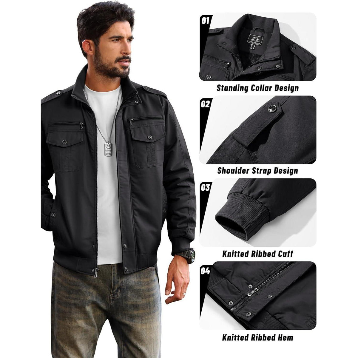 Herren Fleecejacke Winterjacke Warm & Funktional XL