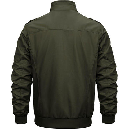 Herren Winterjacke Warm Gefüttert Fleecejacke Cargo Jacke Armygrün