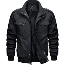 Herren Winterparka mit Fleece-Futter und Militär-Stil