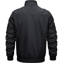 Herren Winterjacke Warm Gefüttert mit Taschen L Schwarz