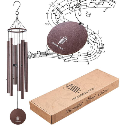 Premium Windspiel Garten 6 Metallrohre Tiefer Ton Patio