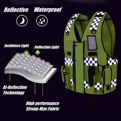 Reflektierende Sicherheitsweste Mesh, Gelb, Einstellbar & Multifunktional