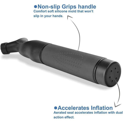 Sportout Dual-Action Ballpumpe mit 5 Ersatznadeln - Handlich