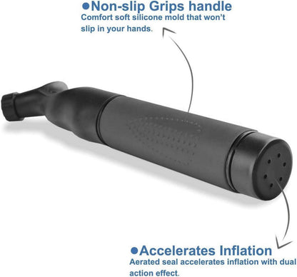 Sportout tragbare Dual-Action Ballpumpe mit 5 Ersatznadeln für Sportbälle