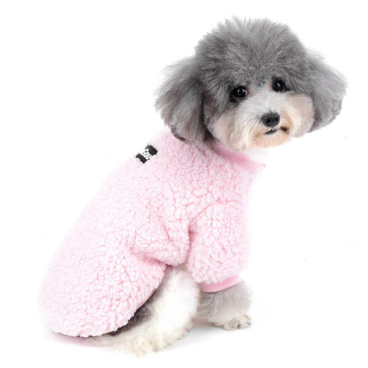 Wintermantel für kleine Hunde – Fleece Pullover Rosa M