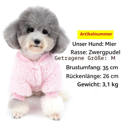 Wintermantel für kleine Hunde – Fleece Pullover Rosa M