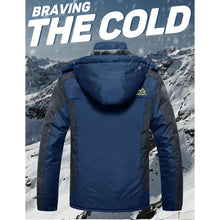 Herren Fleecejacke Winter Warm Gefüttert Skijacke Blau XXL