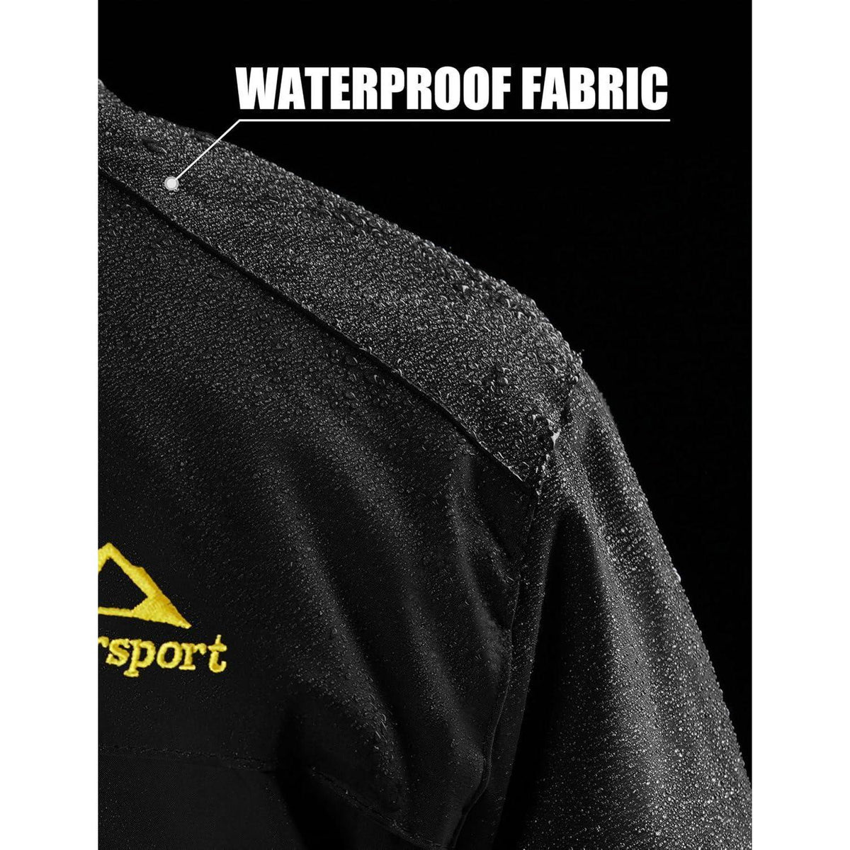 Herren Fleecejacke Winter Warm Gefüttert Skijacke Dunkel Schwarz M