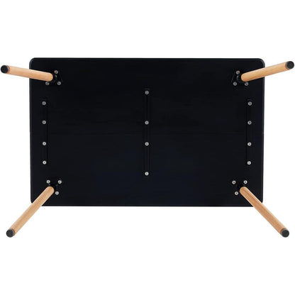 Esstisch rechteckig Schwarz 110x70 cm – MDF Buchenholz