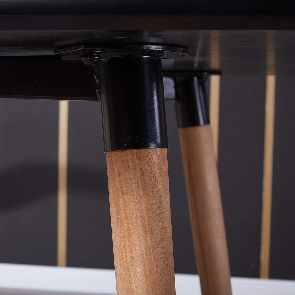 Esstisch rechteckig Schwarz 110x70 cm – MDF Buchenholz