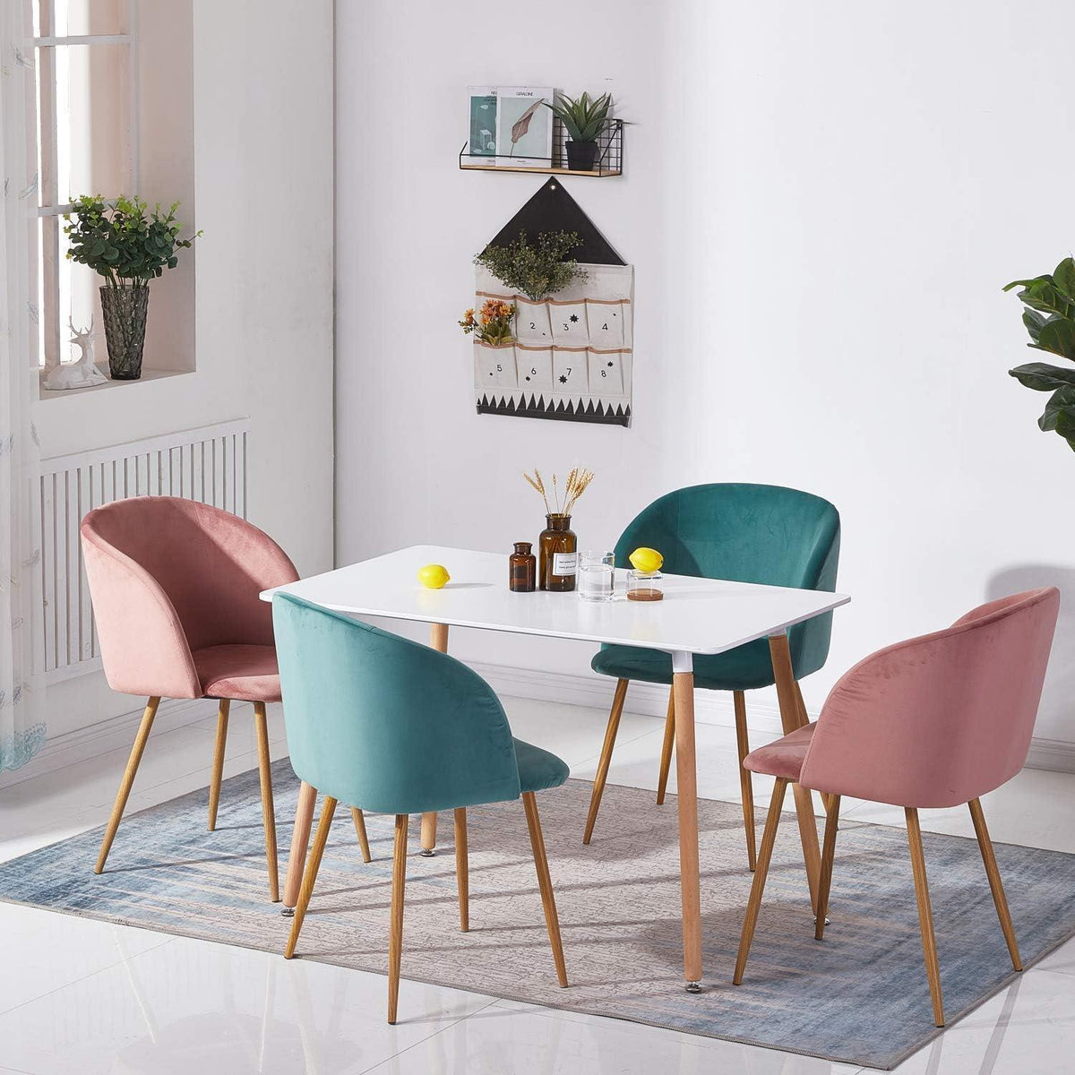 Weißer Küchentisch 110x70cm – Skandinavisch & Modern