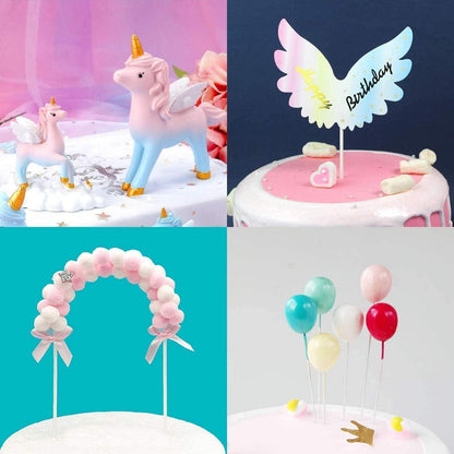 Einhorn Geburtstag Kuchendeko Set für Mädchen, Regenbogen