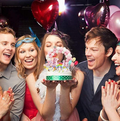 Tortendeko Einhorn Geburtstag Kuchen Regenbogen Happy Birthday