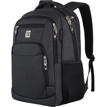 18 Zoll Laptop Rucksack Herren – Schulrucksack Retro Schwarz