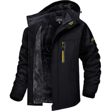 Herren Fleecejacke Winter Warm Gefüttert Skijacke Winddicht Wasserdicht
