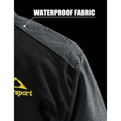Herren Fleecejacke Winter Warm Gefüttert Skijacke Outdoor Schwarz-Grau XXL