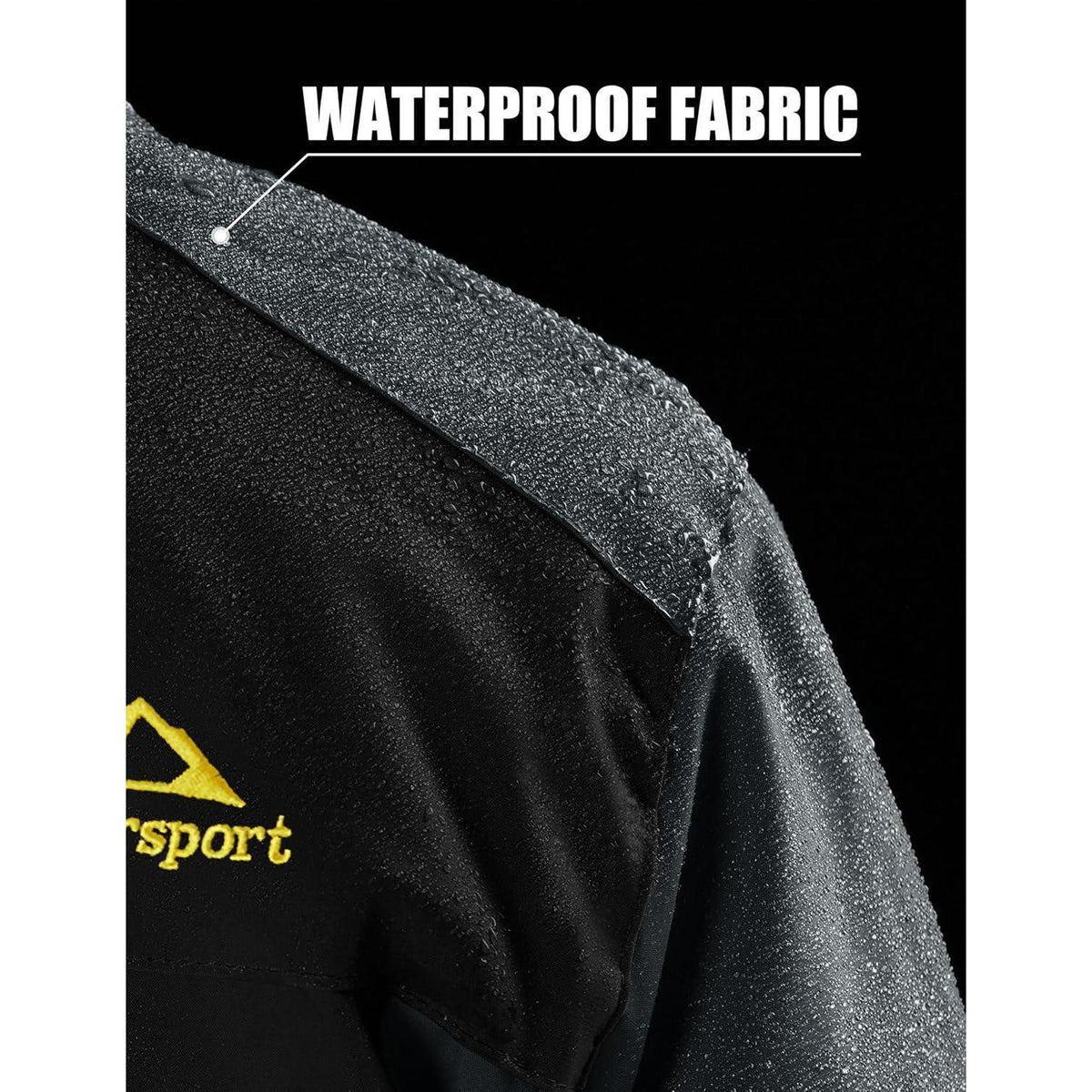 Herren Fleecejacke Winter Warm Gefüttert Skijacke Schwarz-Grau L