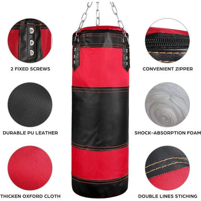 Odoland Kinder Boxsack Set 2FT Ungefüllt 6OZ Boxhandschuhen