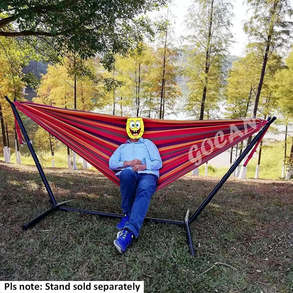 XXXL Doppelhängematte für 2 Personen, 300kg, Regenbogen