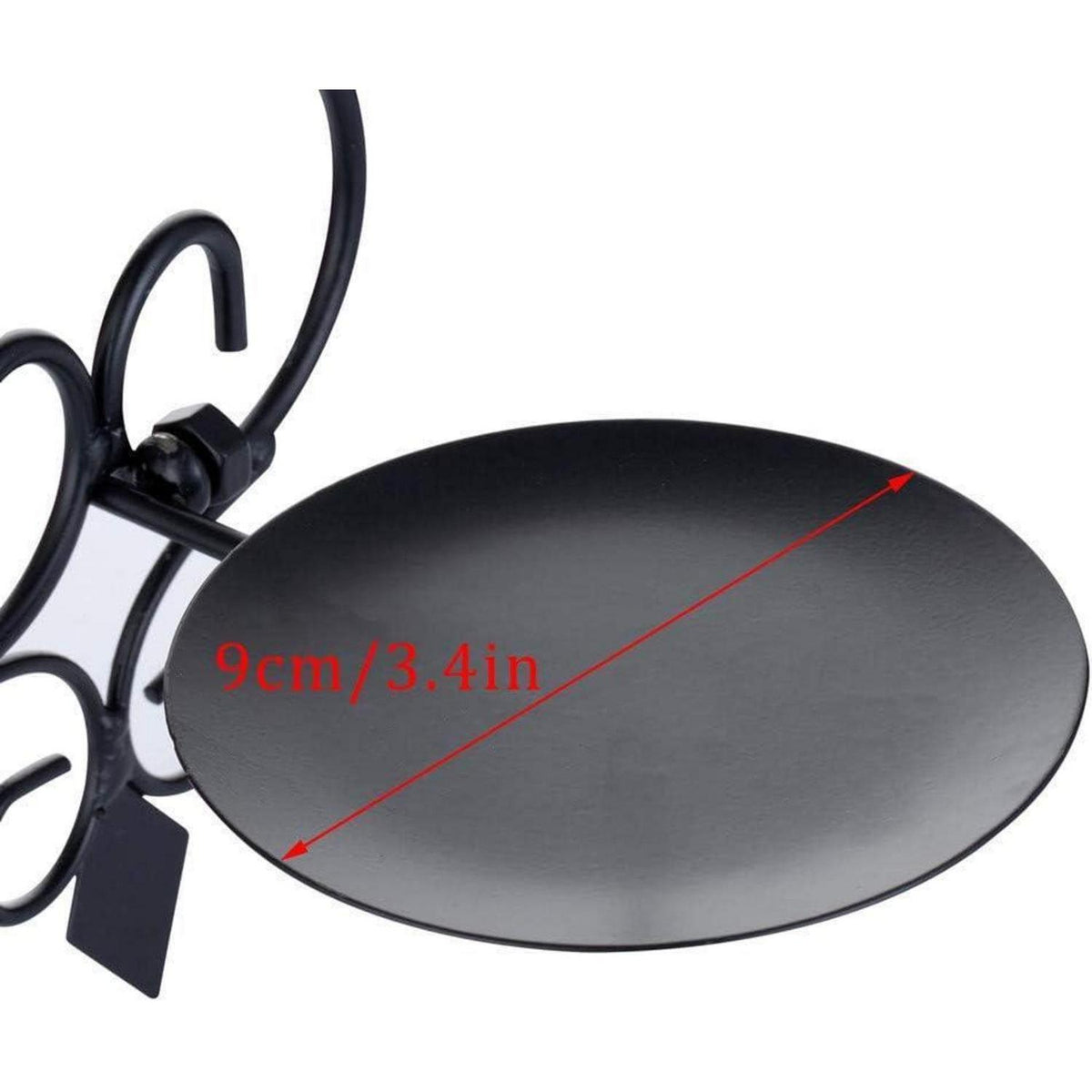 Wandkerzenhalter Metall 2er Set Schwarz | Teelichthalter für Wohnzimmer
