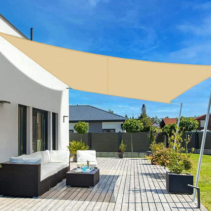 Wasserdichtes Sonnensegel 5x5m Sandbeige UV-Schutz für Garten & Terrasse