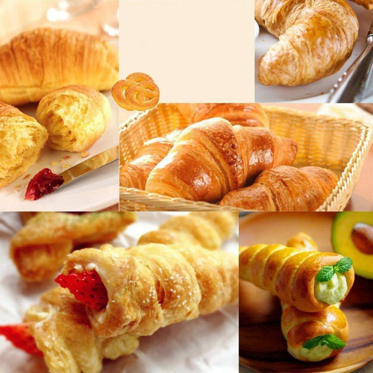 Cannoli Backform Edelstahl 16tlg Set für Schillerlocken & Co.