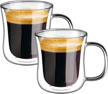 Doppelwandige Espressotassen Borosilikatglas 120ml Set 2er