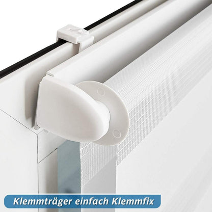 Rollos Plissee ohne Bohren Doppelrollo Klemmfix 40x130cm