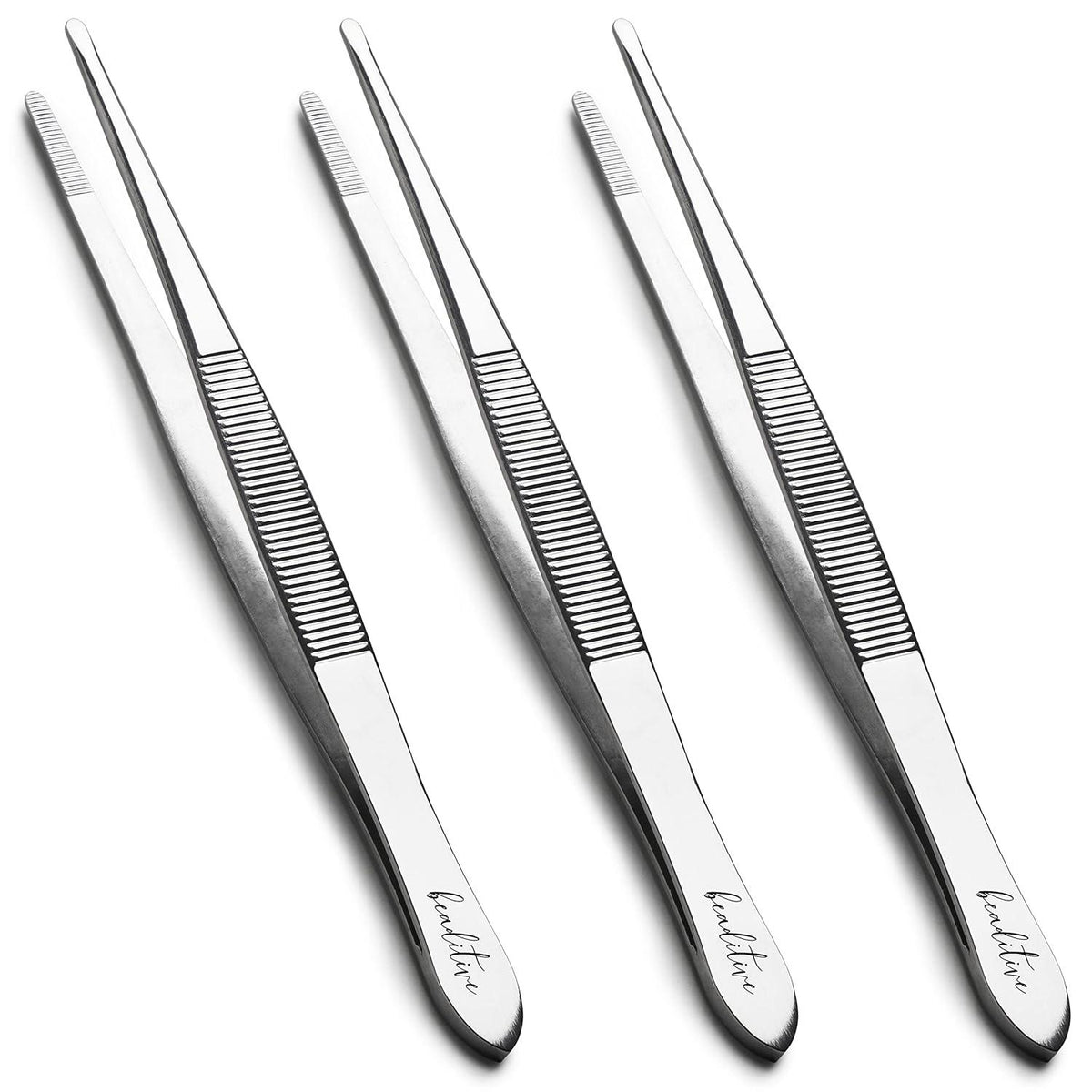 Nähmaschinen-Pinzetten-Set mit gezackten Spitzen in 14 cm