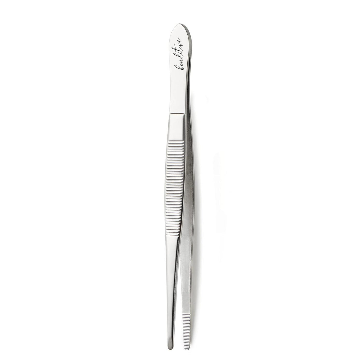 Beaditive Nähmaschinen Pinzetten Set 3-teilig gezackte Spitzen 14 cm rostfreier
